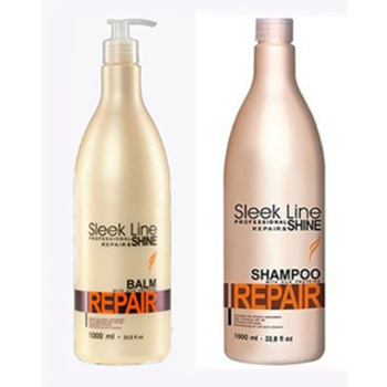 STAPIZ SLEEK LINE REPAIR BALSAM 1L +SZAMPON 1L